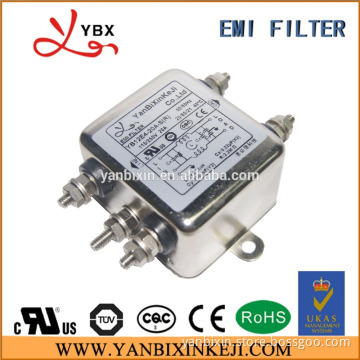 Single-phase EMI suppression power line noise filter 20A UL TUV Certificate